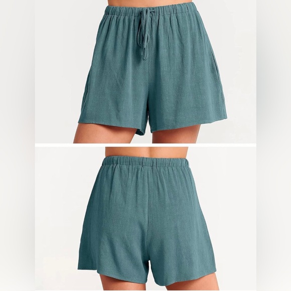 Things Between Teal Best-Selling Short Set – Long Sleeve Top & Elastic Waist Shorts